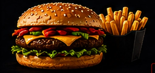 Burger mit Pommes